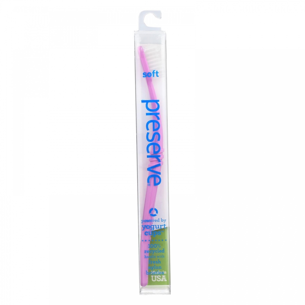 Preserve Toothbrush in a Travel Case Soft - 6 Pack - Assorted Colors