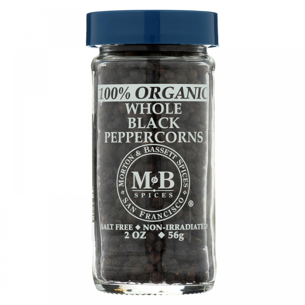 Morton and Bassett Whole Black Pepper - Black Paper - 3개 묶음상품 - 2 oz.