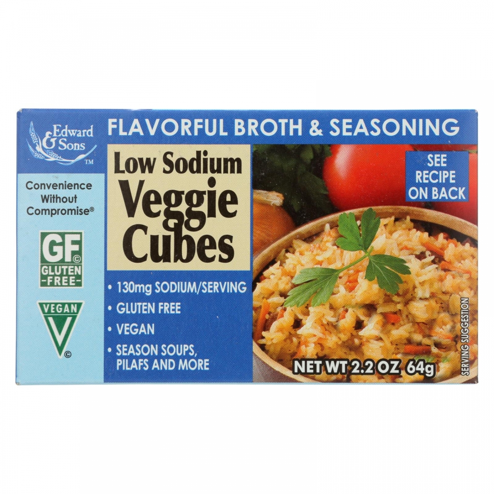 Edwards and Sons Natural Bouillon Cubes - Veggie - Low Sodium - 2.2 oz - 12개 묶음상품