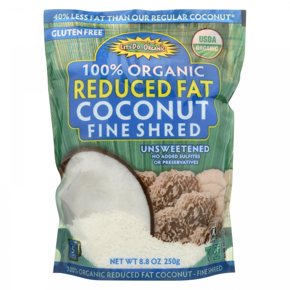 Let's Do Organics Organic Lite Shredded - Coconut - 12개 묶음상품 - 8.8 oz.