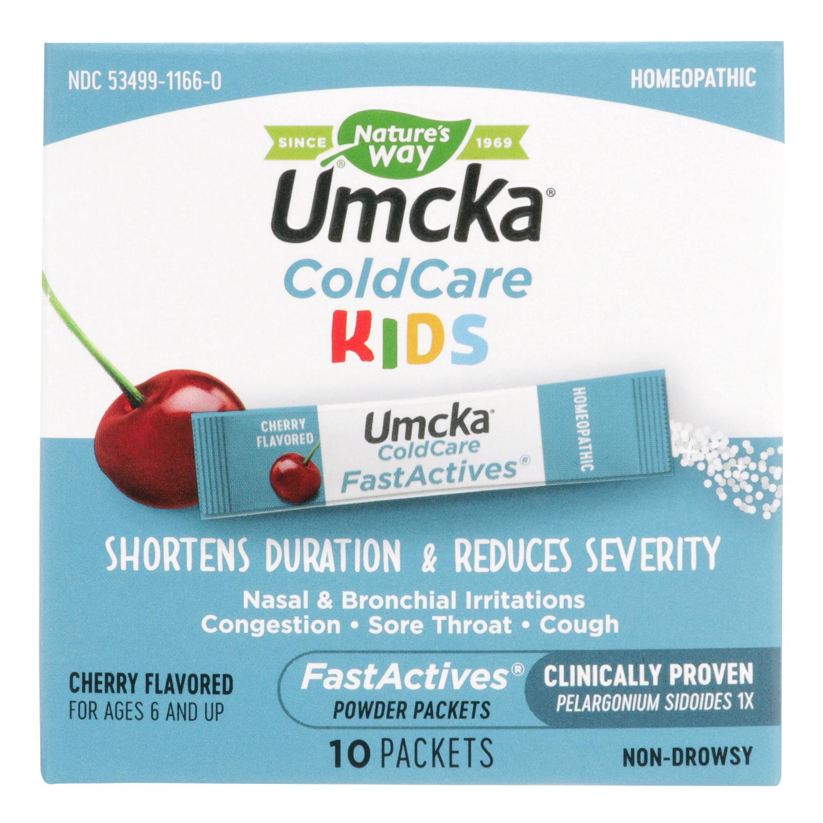 Nature's Way - Umcka FastActives Children's Cherry ColdCare - 1 Each - 10 PK