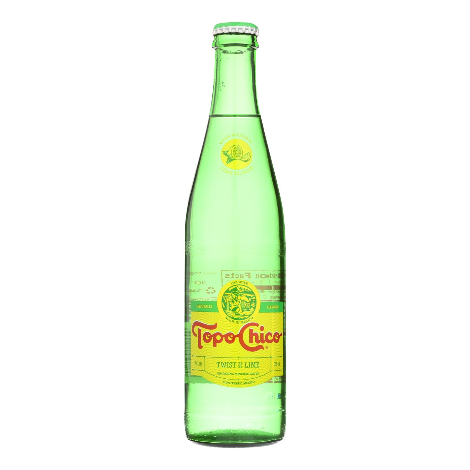 Topo Chico Water - Mineral - Lime - 24개 묶음상품 - 12 fl oz
