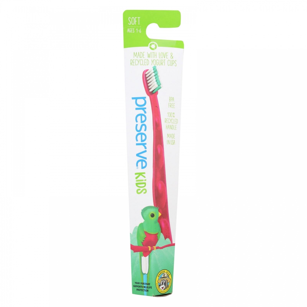 Preserve Kids' Toothbrush- 6 Pack - Assorted Colors