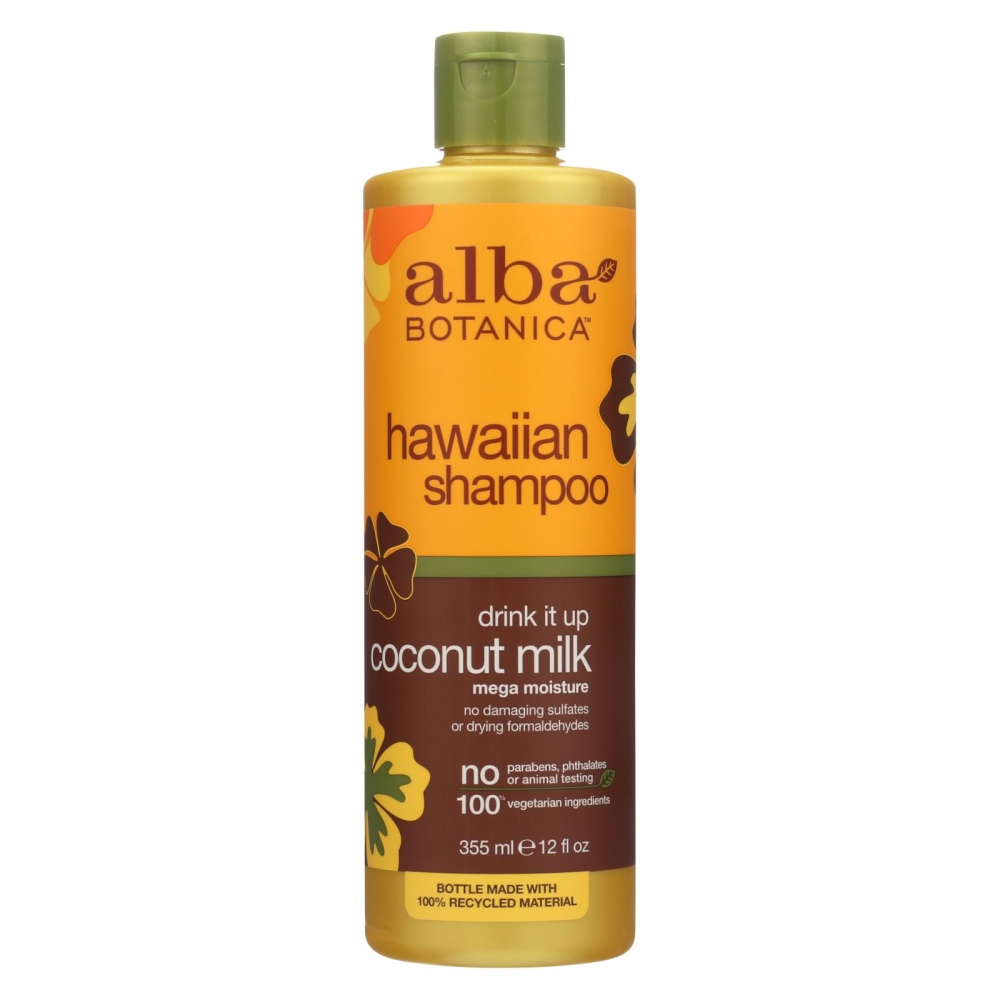 Alba Botanica - Natural Hawaiian Shampoo Drink It Up Coconut Milk - 12 fl oz