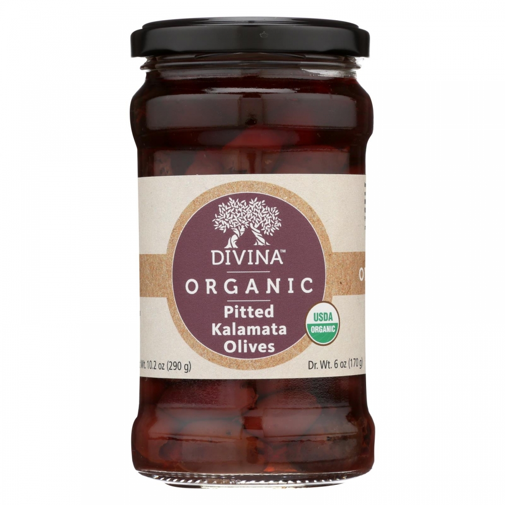 Divina - Organic Pitted Kalamata Olives - 6개 묶음상품 - 6 oz.