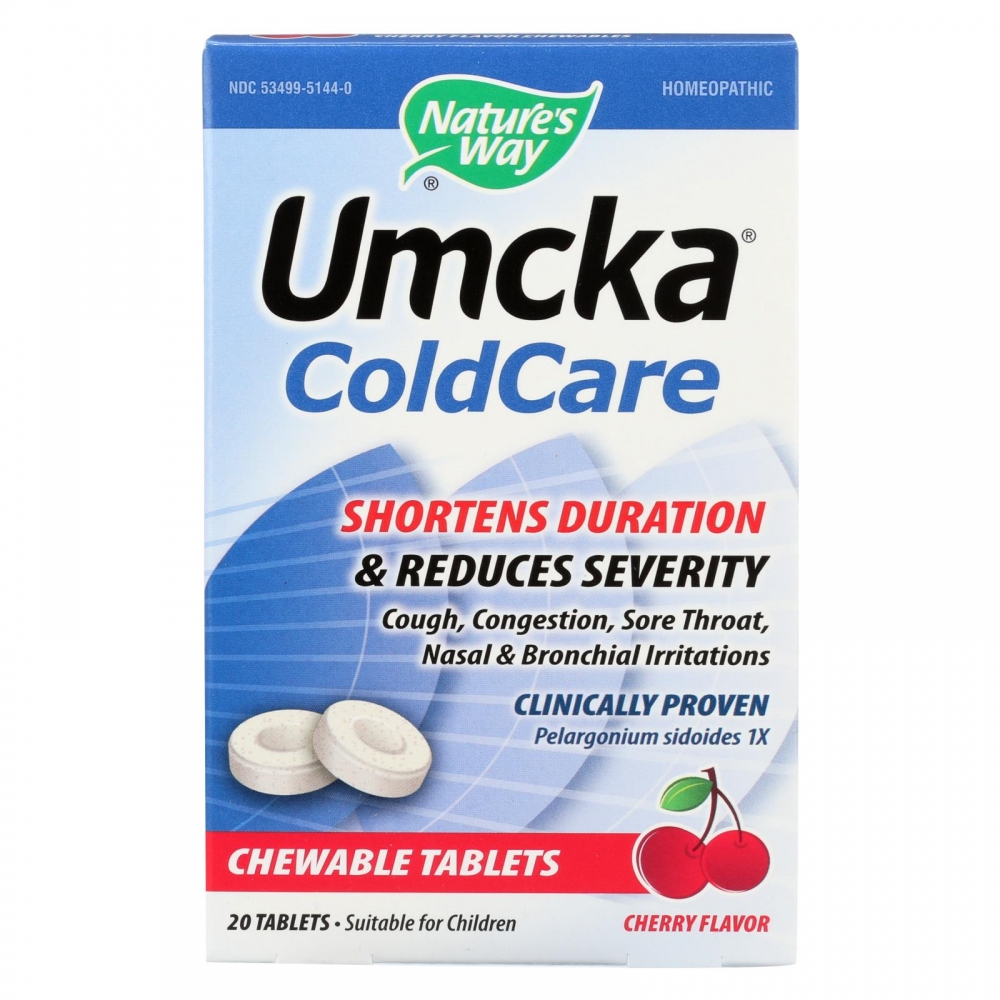 Nature's Way - Umcka ColdCare Cherry - 20 Chewables