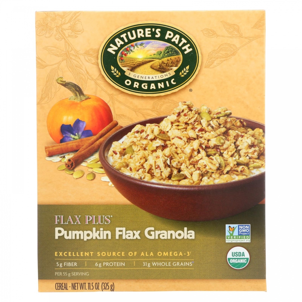 Nature's Path Organic Flax Plus Granola - Pumpkin - 12개 묶음상품 - 11.5 oz.