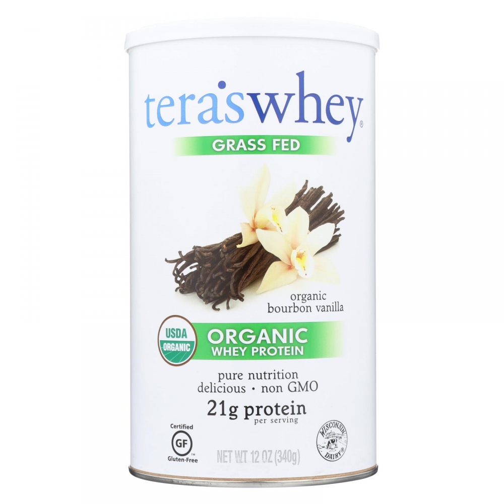 Teras Whey Protein Powder - Whey - Organic - Bourbon Vanilla - 12 oz