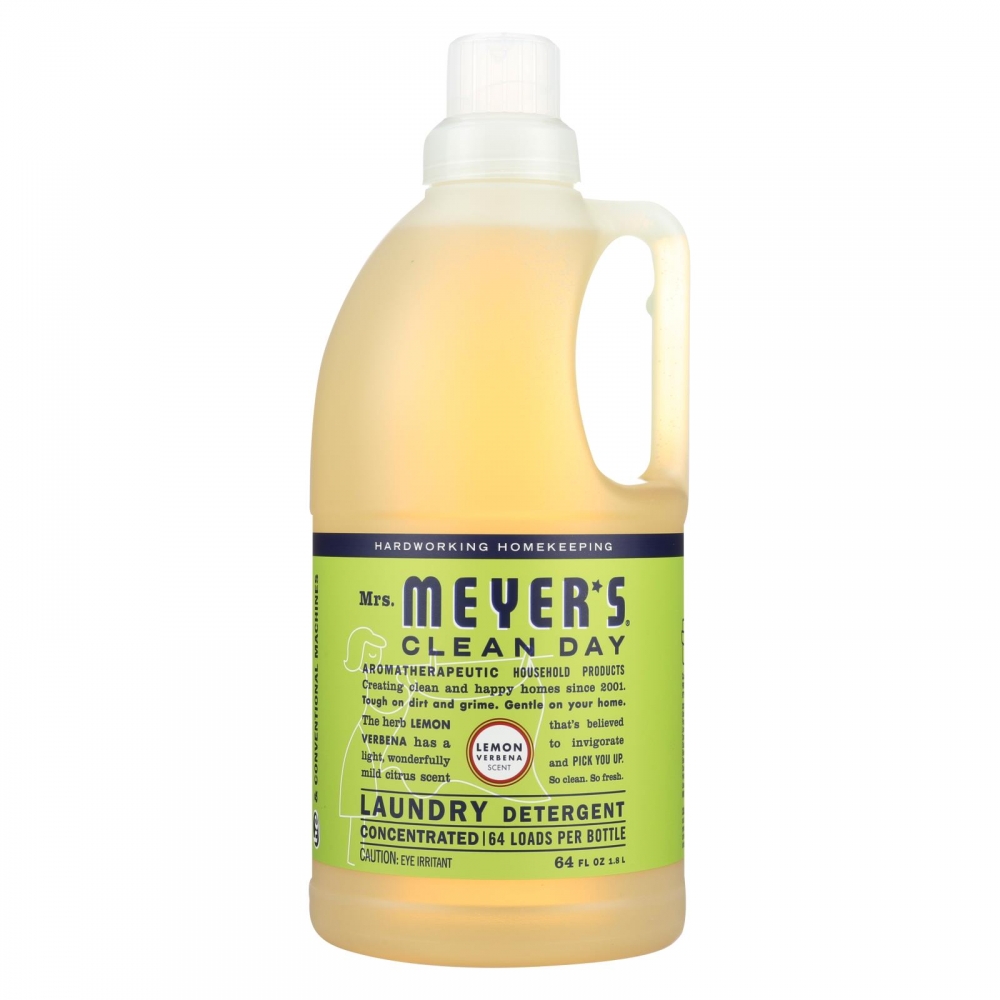 Mrs. Meyer's Clean Day - 2X Laundry Detergent - Lemon Verbana - 6개 묶음상품 - 64 oz