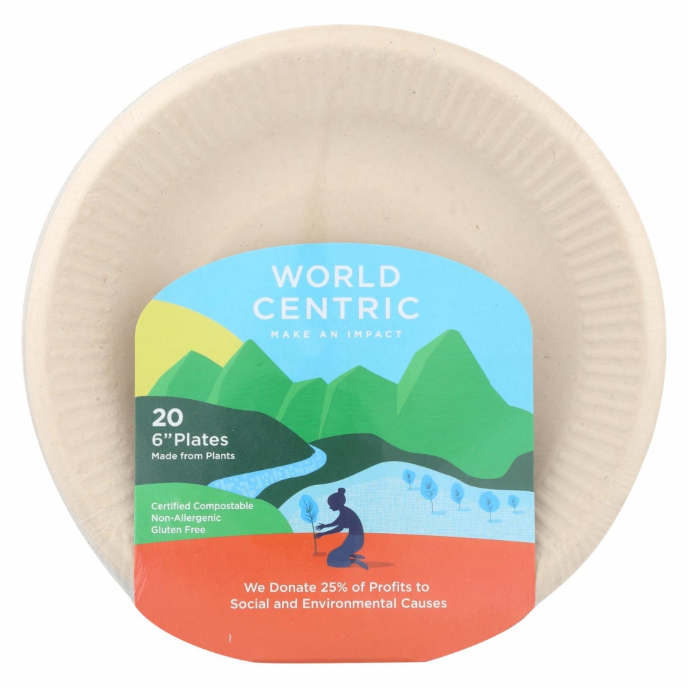 World Centric Ripple Edge Plate - 12개 묶음상품 - 20 Count