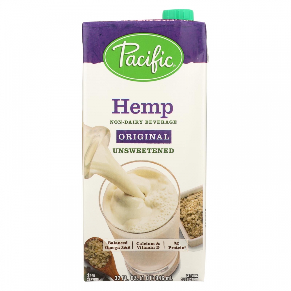 Pacific Natural Foods Hemp Original - Unsweetened - 12개 묶음상품 - 32 Fl oz.