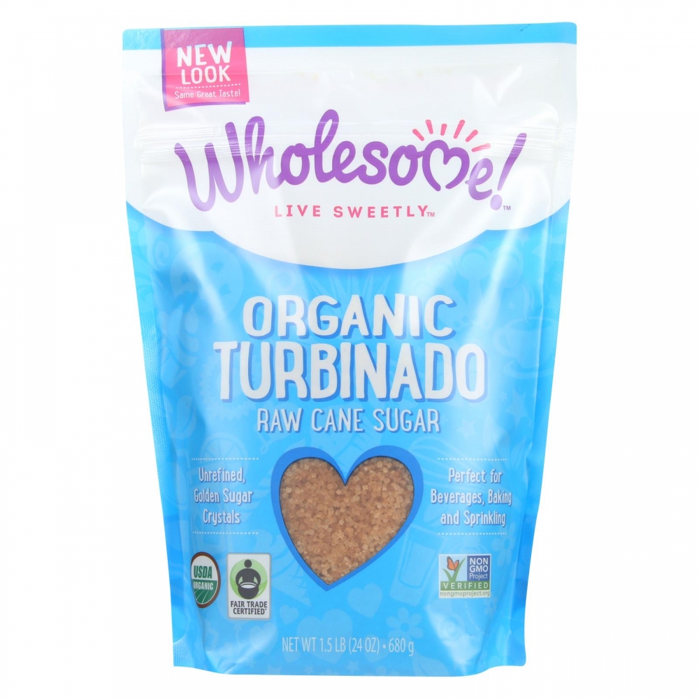 Wholesome Sweeteners Sugar - Organic - Turbinado - Raw Cane - 1.5 lb - 12개 묶음상품