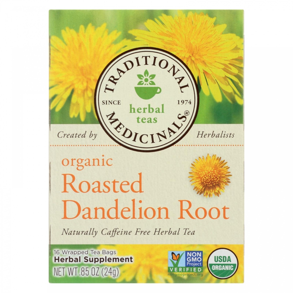 Traditional Medicinals Organic Roasted Dandelion Root Herbal Tea - 16 Tea Bags - 6개 묶음상품