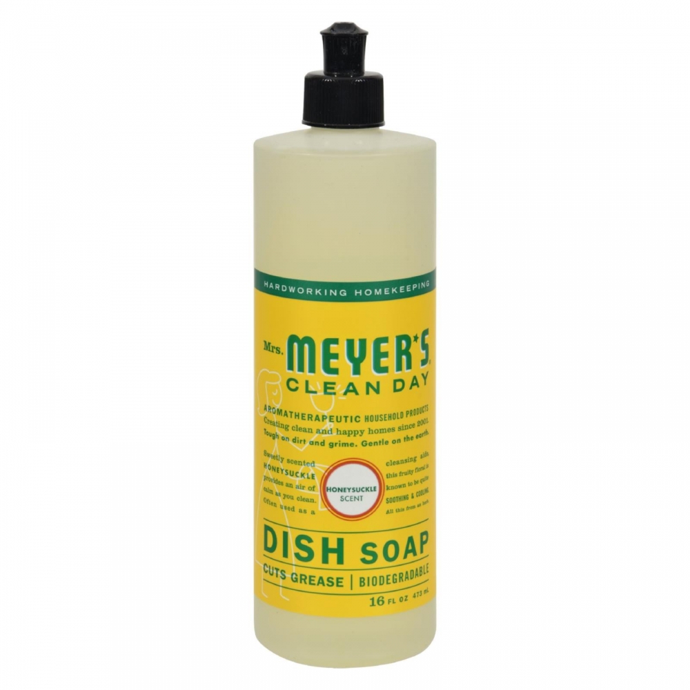 Mrs. Meyer's Clean Day - Liquid Dish Soap - Honeysuckle - 6개 묶음상품 - 16 oz