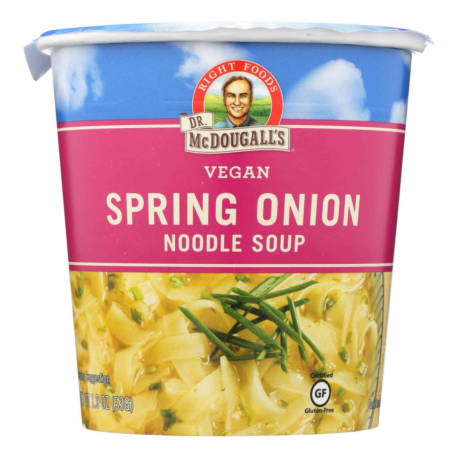 Dr. McDougall's Vegan Spring Onion Noodle Soup Big Cup - Case of 6 - 1.9 oz.