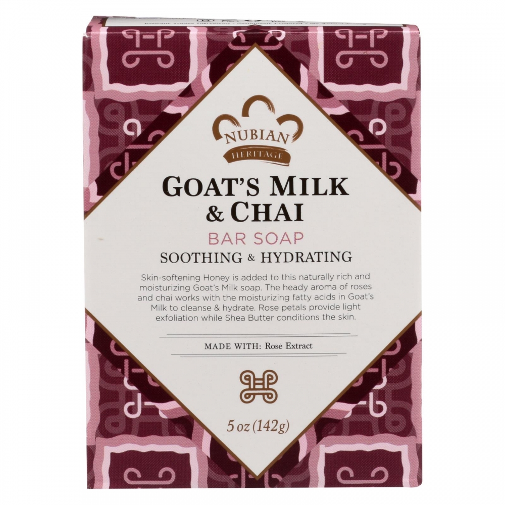 Nubian Heritage Bar Soap Goat's Milk And Chai - 5 oz