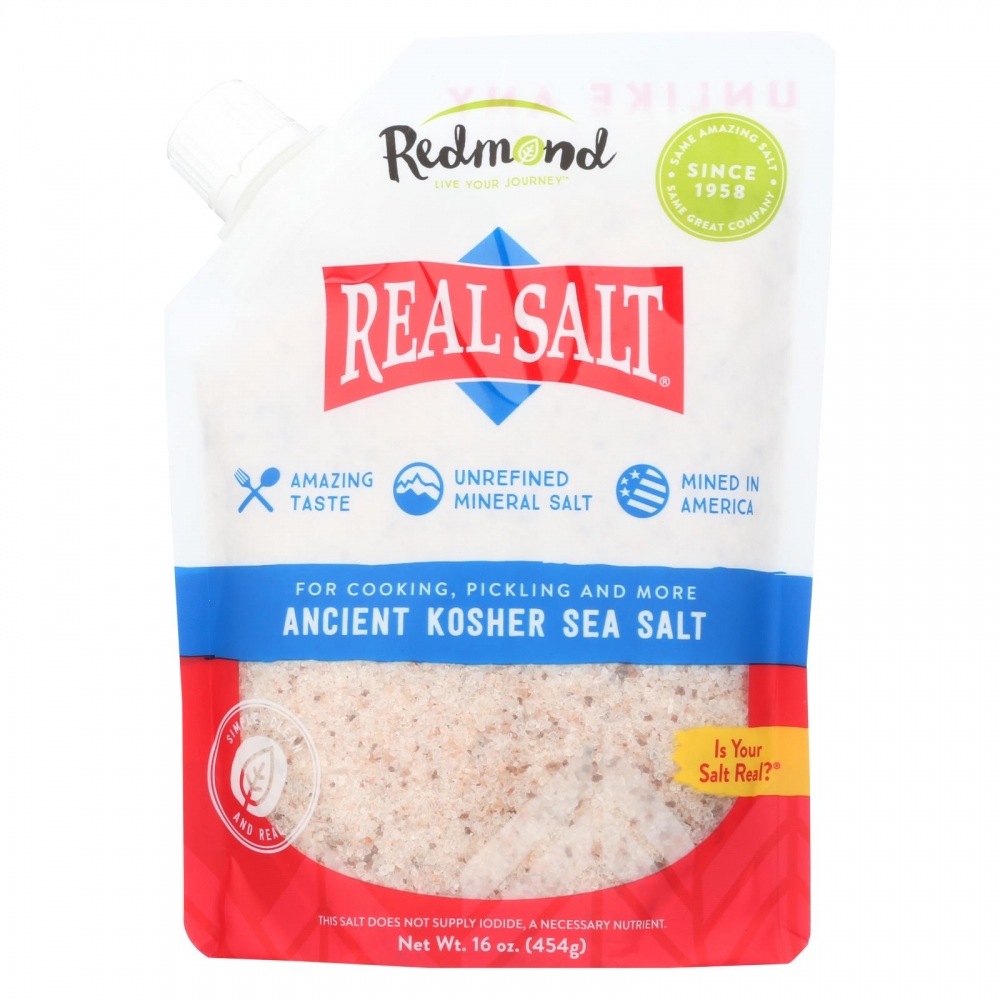 Real Salt Gourmet Kosher Sea Salt - 16 oz - 6개 묶음상품