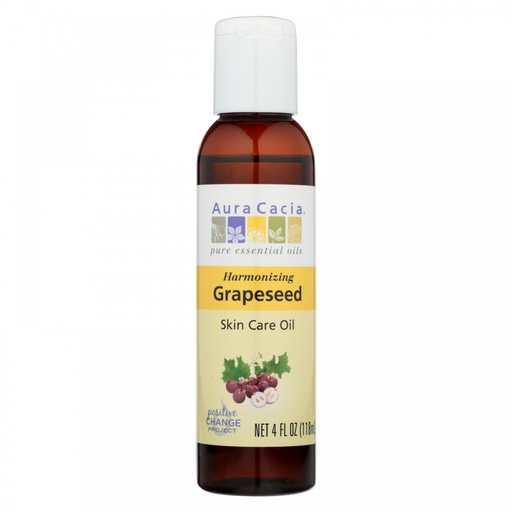 Aura Cacia - Natural Skin Care Oil Grapeseed - 4 fl oz