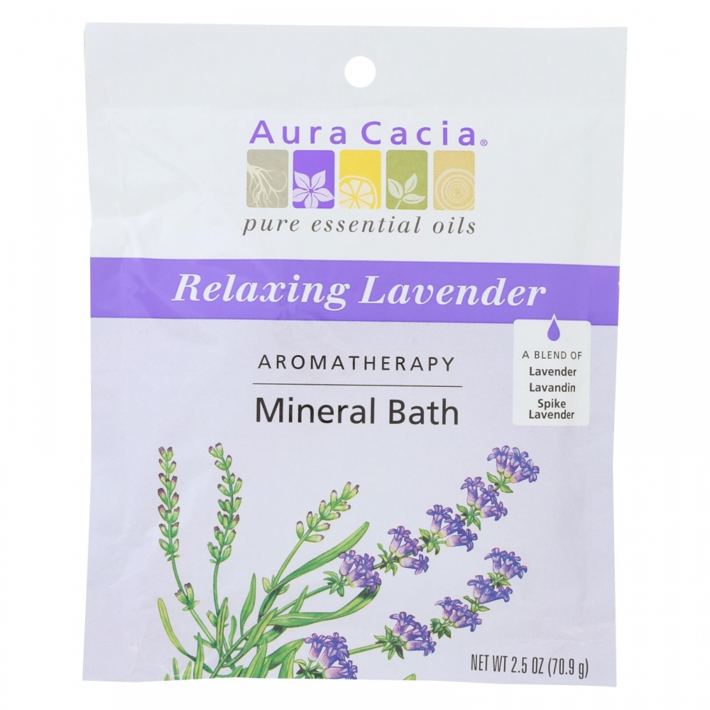 Aura Cacia - Aromatherapy Mineral Bath Lavender Harvest - 2.5 oz - 6개 묶음상품