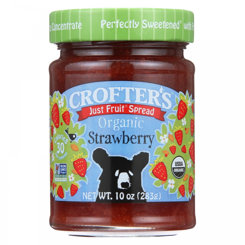 Crofters Fruit Spread - Organic - Just Fruit - Strawberry - 10 oz - 6개 묶음상품