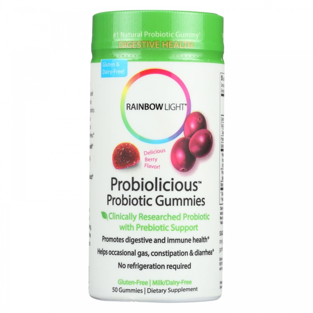 Rainbow Light Probiolicious Gummies Natural Cranberry - 50 Gummies