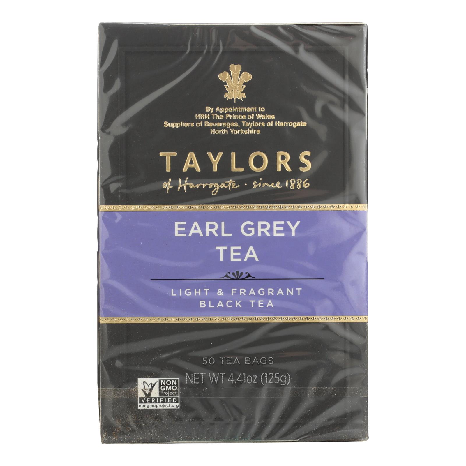 Taylors Of Harrogate Earl Grey Tea Bags - Case of 6 - 50 BAG