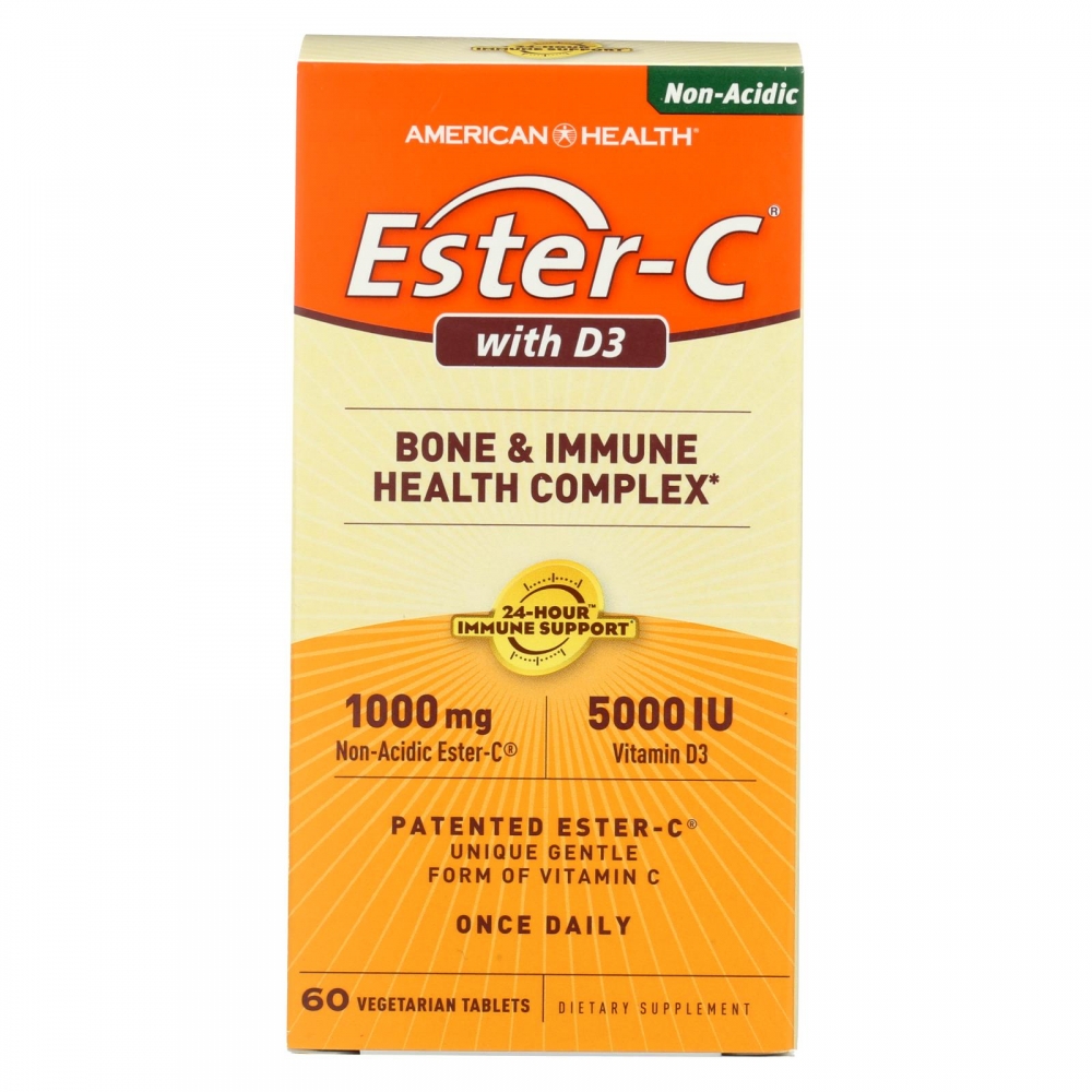 American Health - Ester-C with D3 Bone and Immune Health Complex - 60 Tablets