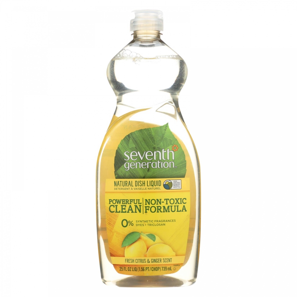 Seventh Generation Dish Liquid - Fresh Citrus and Ginger - 25 oz - 12개 묶음상품