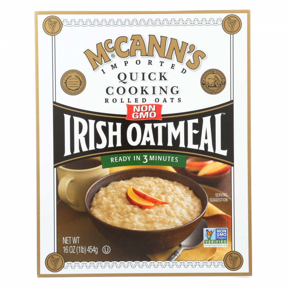 McCann's Irish Oatmeal Quick Cooking Rolled Oats - 12개 묶음상품 - 16 oz.