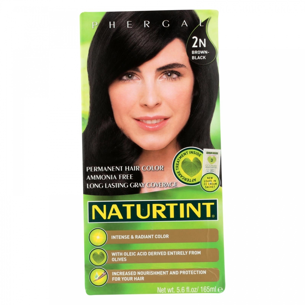 Naturtint Hair Color - Permanent - 2N - Brown Black - 5.28 oz