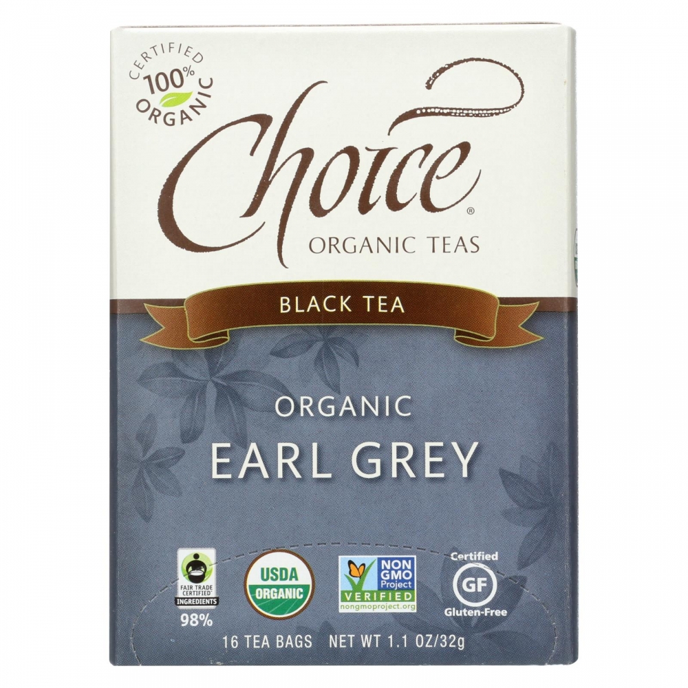 Choice Organic Teas - Earl Grey Tea - 16 Bags - 6개 묶음상품