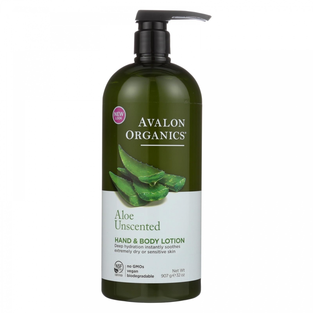 Avalon Organics Hand and Body Lotion Aloe Unscented - 32 fl oz