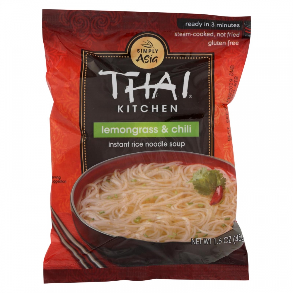 Thai Kitchen Instant Rice Noodle Soup - Lemongrass and Chili - Medium - 1.6 oz - Case of 6