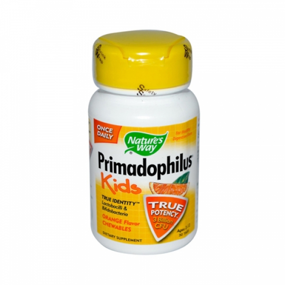 Nature's Way Dietary Supplement Orange Flavored Primadophilus - 1 Each - 30 CHEW