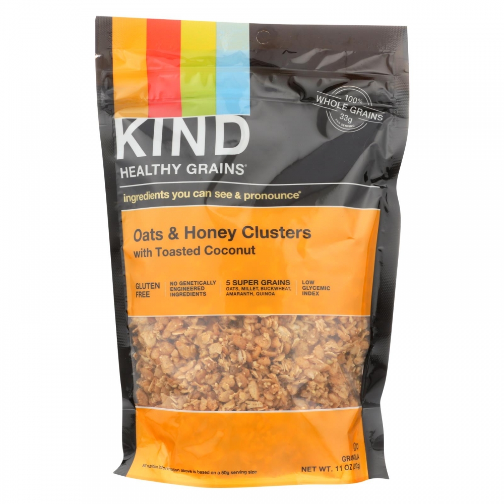 Kind Healthy Grains Oats and Honey Clusters with Toasted Coconut - 11 oz - 6개 묶음상품