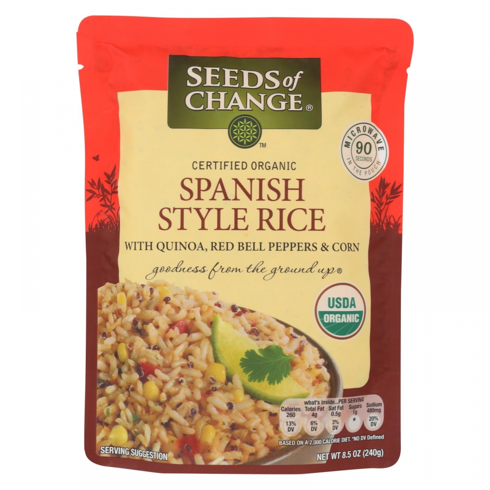 Seeds of Change Organic Microwavable Spanish Style Rice with Quinoa - 12개 묶음상품 - 8.5 oz.