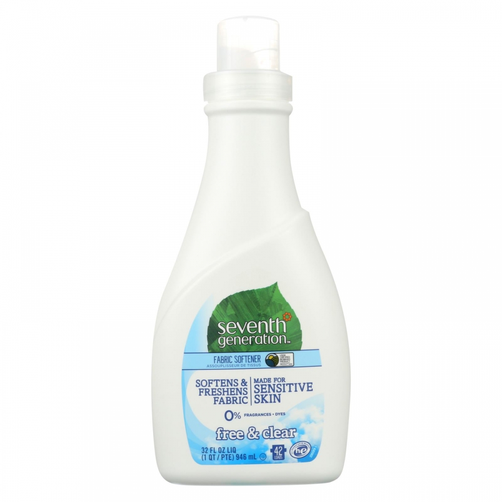 Seventh Generation Natural Liquid Fabric Softener - Free and Clear - 6개 묶음상품 - 32 Fl oz.