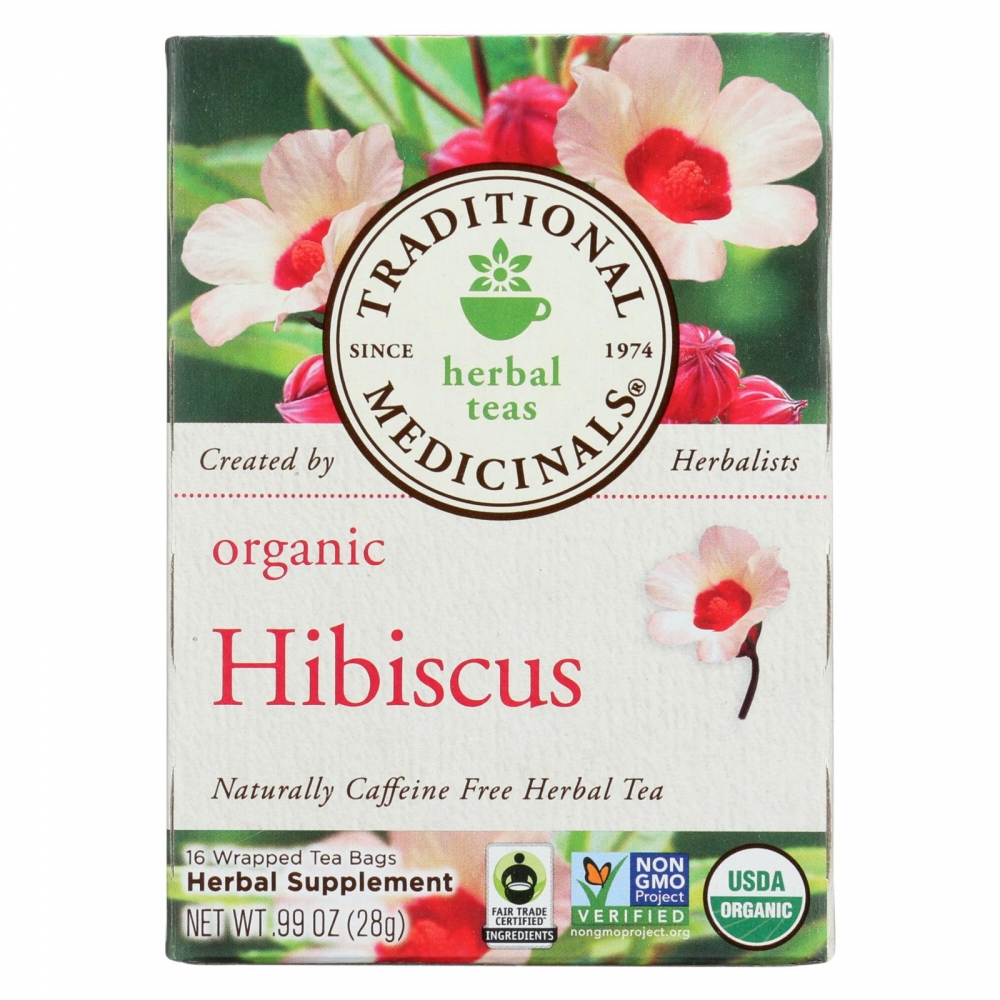 Traditional Medicinals Organic Herbal Tea - Hibiscus - 6개 묶음상품 - 16 Bags