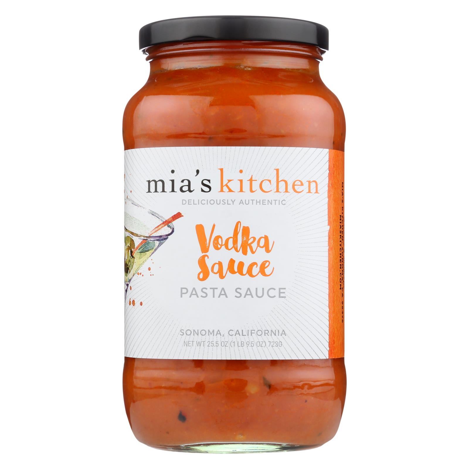Mia's Kitchen's Authentic Pasta Vodka Sauce - Case of 6 - 25.5 OZ