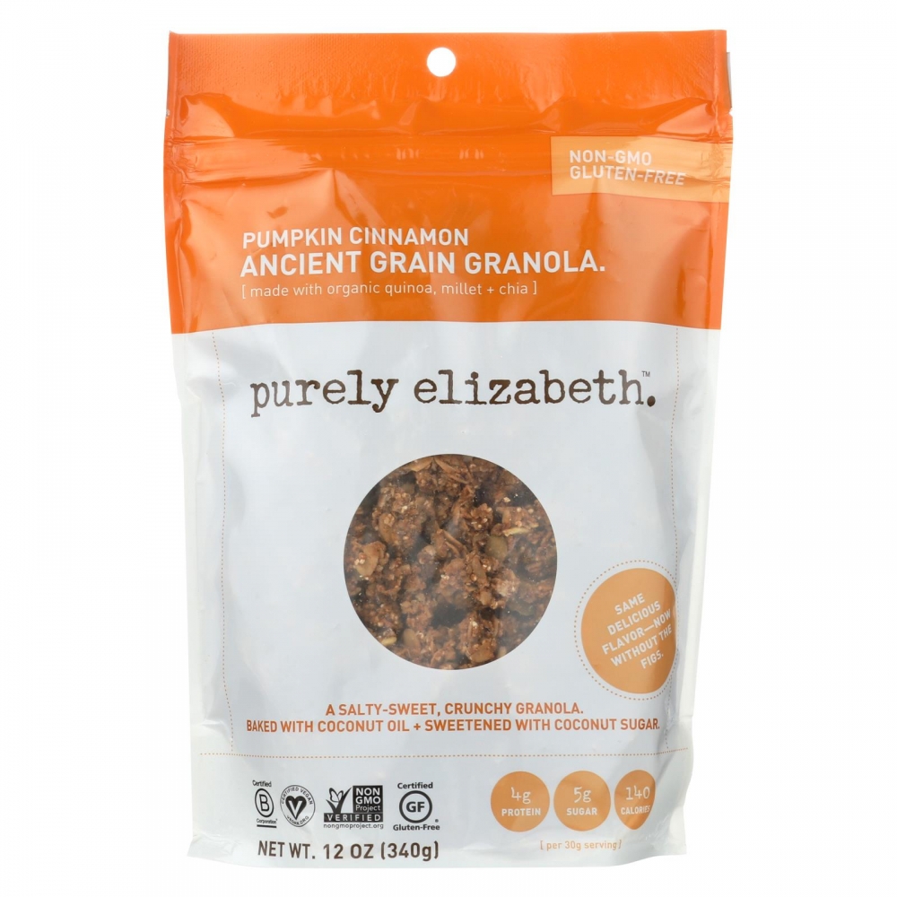 Purely Elizabeth Organic Ancient Granola Cereal and Puffs - Pumpkin Fig - 6개 묶음상품 - 12 oz.