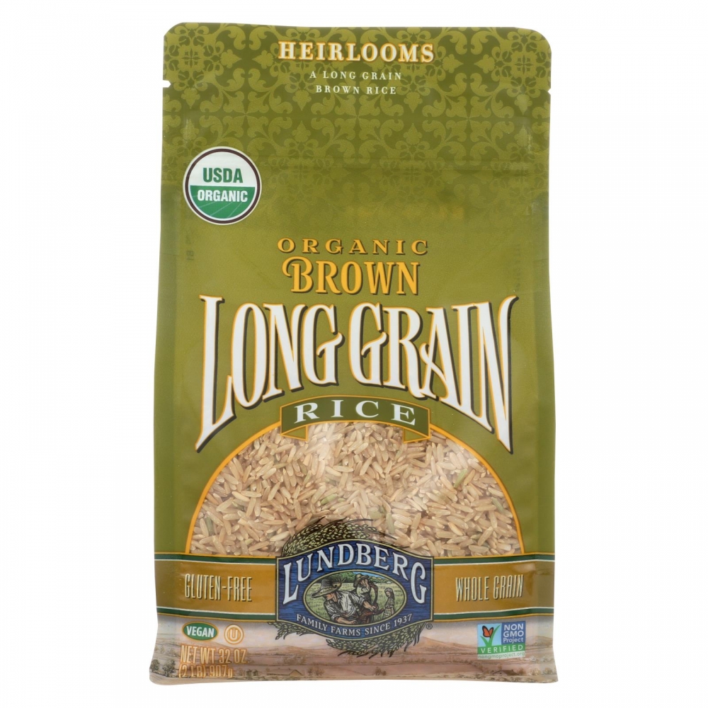 Lundberg Family Farms Organic Brown Long Grain Rice - 6개 묶음상품 - 2 lb.