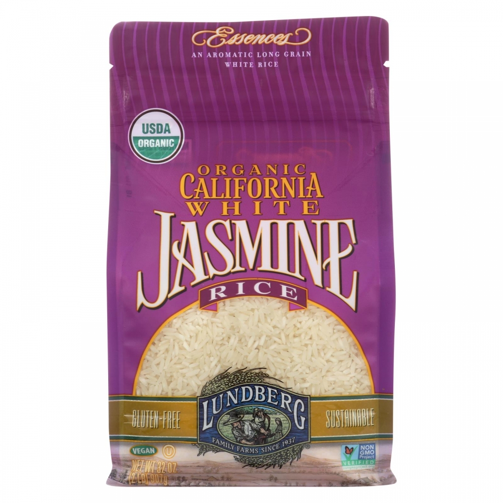 Lundberg Family Farms Organic California White Jasmine Rice - 6개 묶음상품 - 2 lb.