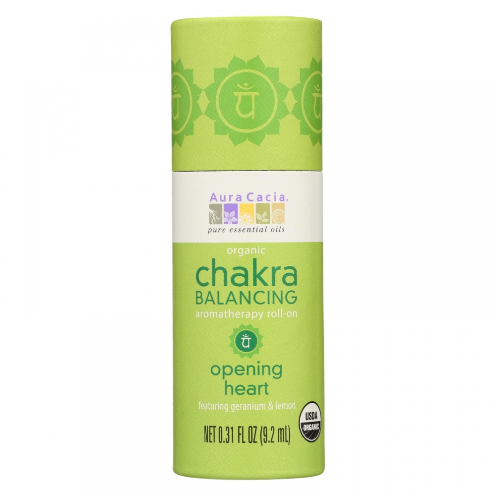 Aura Cacia - Organic Chakra Balancing Aromatherapy Roll-on - Opening Heart - .31 oz