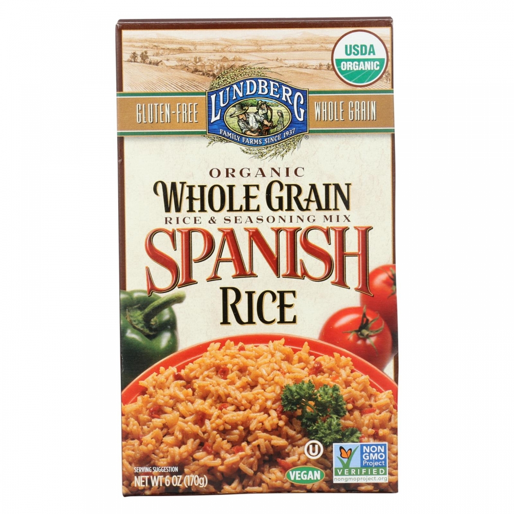 Lundberg Family Farms Organic Whole Grain Spanish Rice - 6개 묶음상품 - 6 oz.