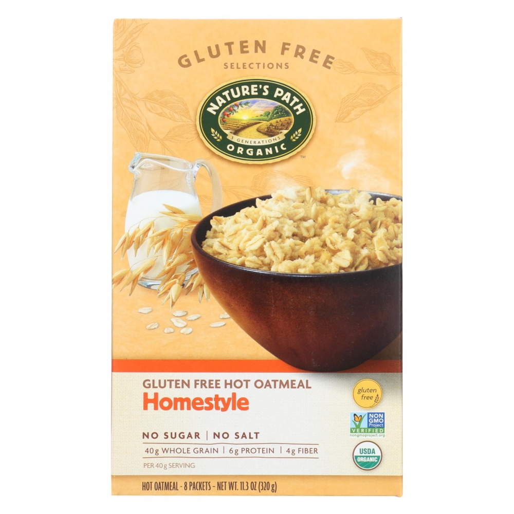 Nature's Path Organic Hot Oatmeal - Homestyle - 6개 묶음상품 - 11.3 oz.