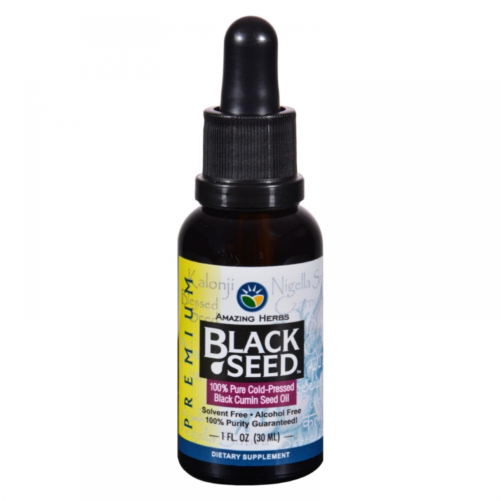 Amazing Herbs - Black Seed Oil - Cold Pressed - Premium - 1 fl oz