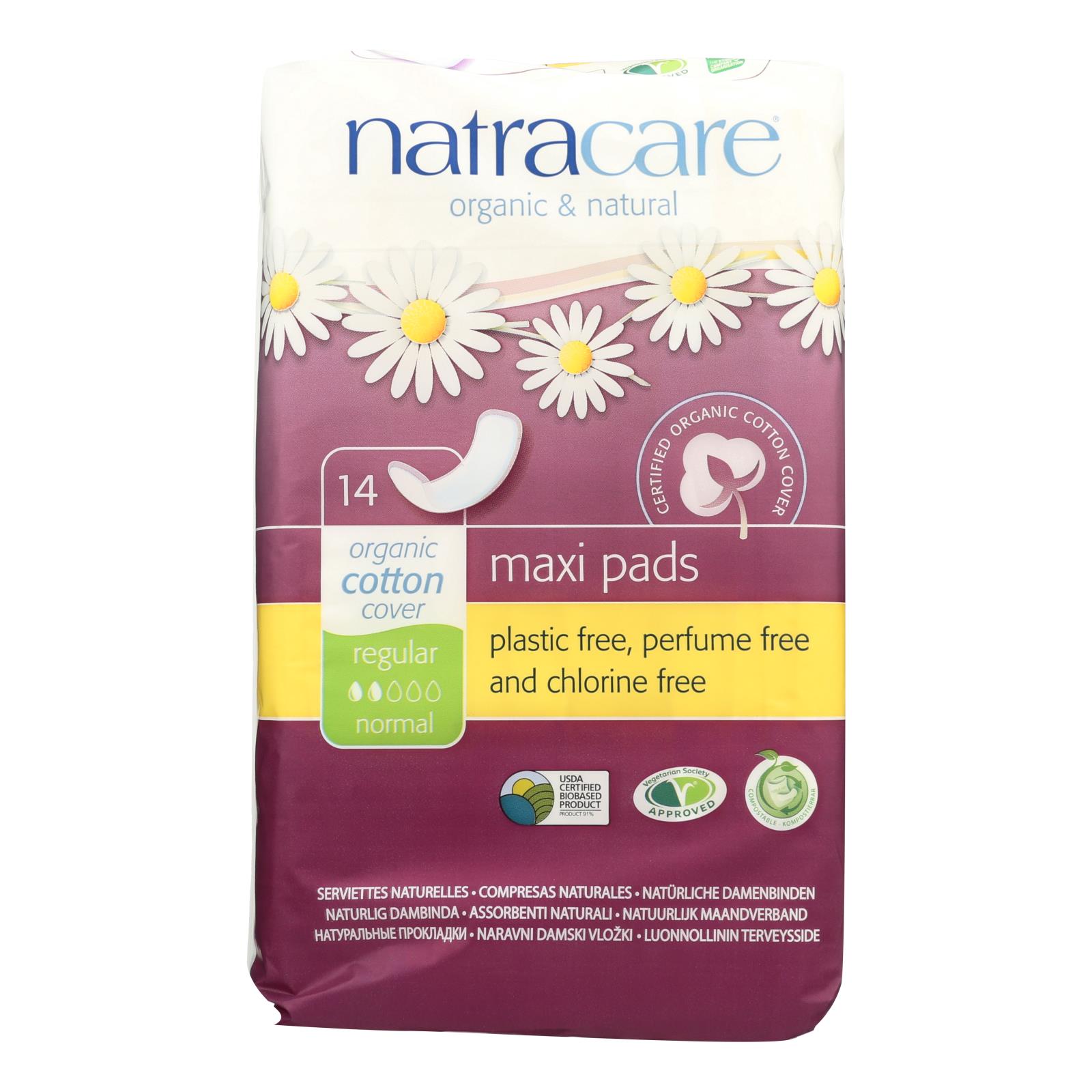 Natracare Organic & Natural Maxi Pads - 12개 묶음상품 - 14 CT