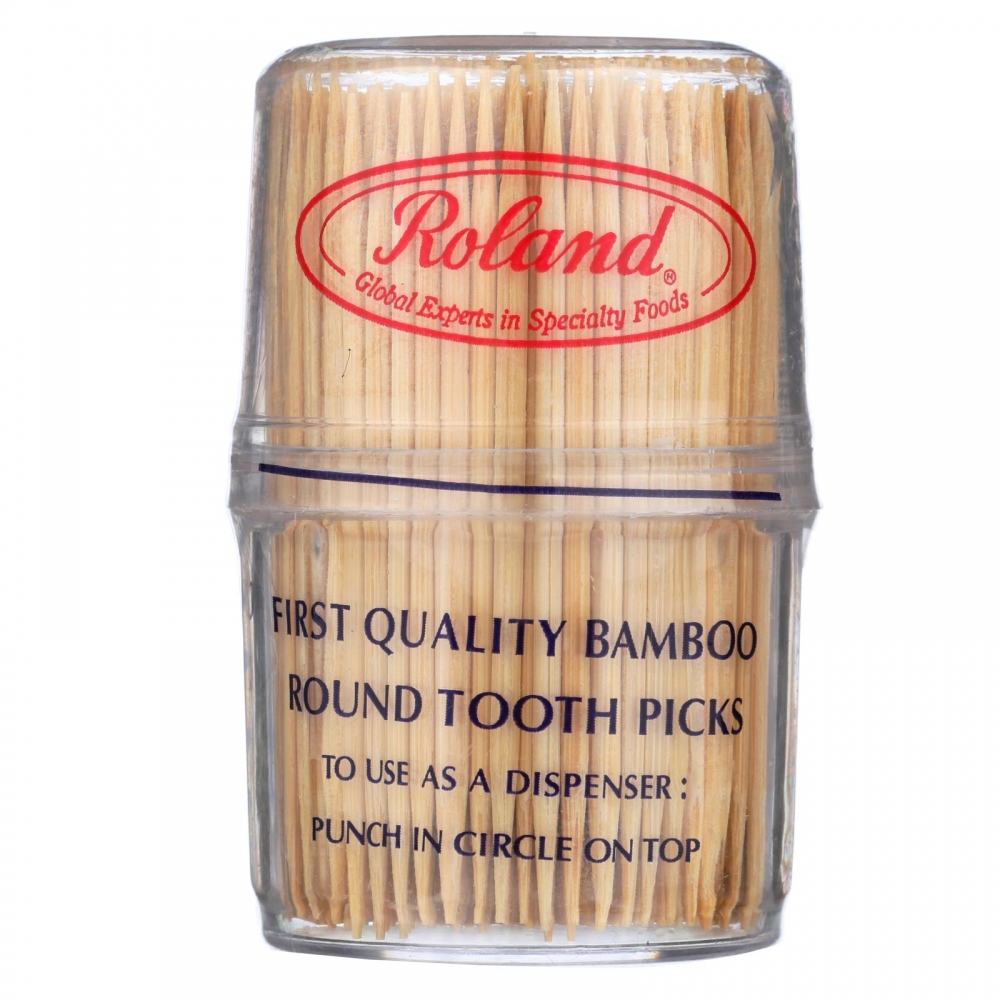 Roland Bamboo Toothpicks - Round - 12개 묶음상품 - 300 Count