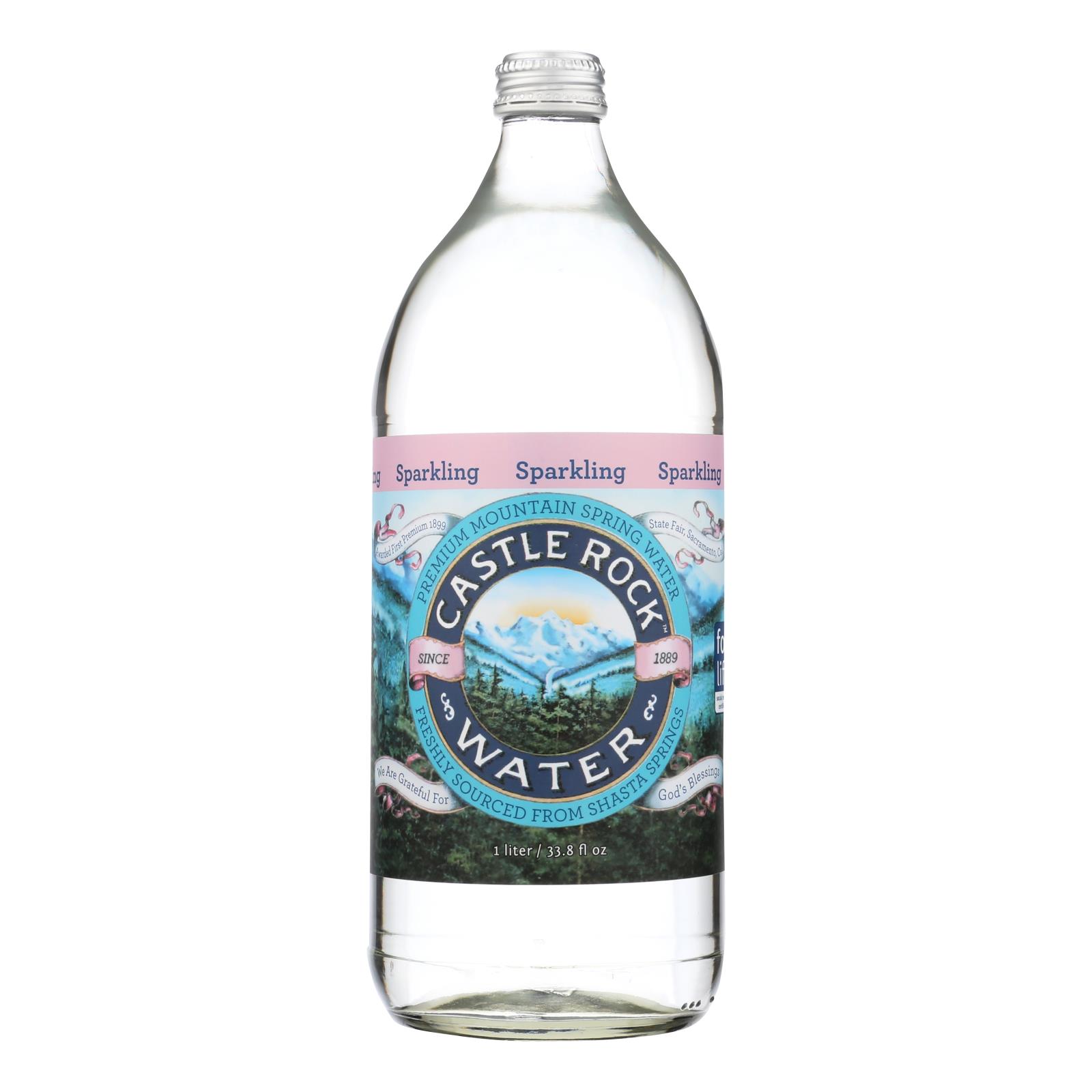 Castle Rock Water Premium Mountain Spring Water - Case of 12 - 33.8 FZ