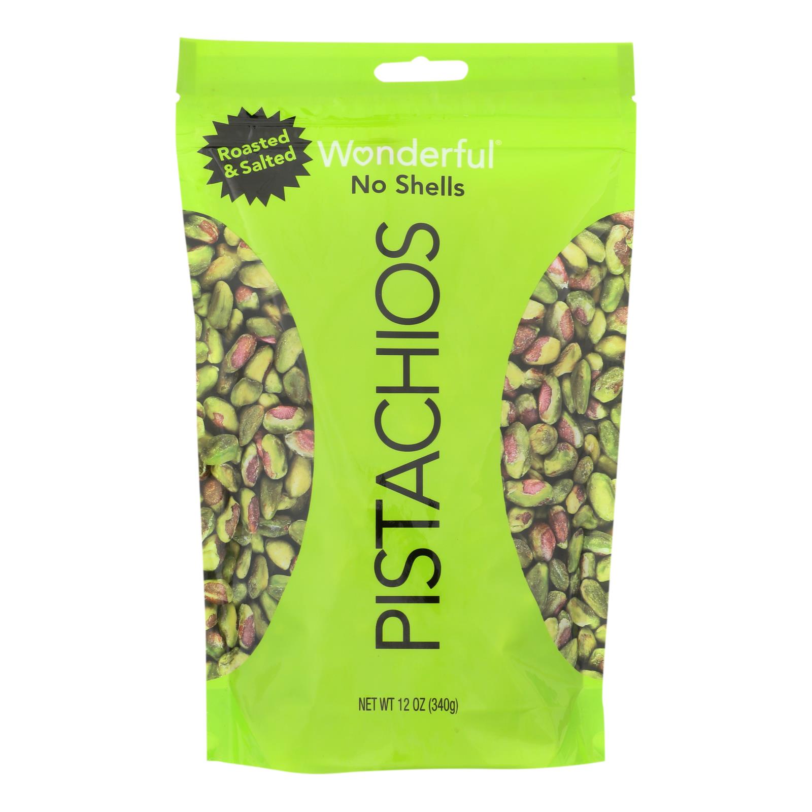 Wonderful Pistachios Roasted & Salted Pistachios - 12개 묶음상품 - 12 OZ